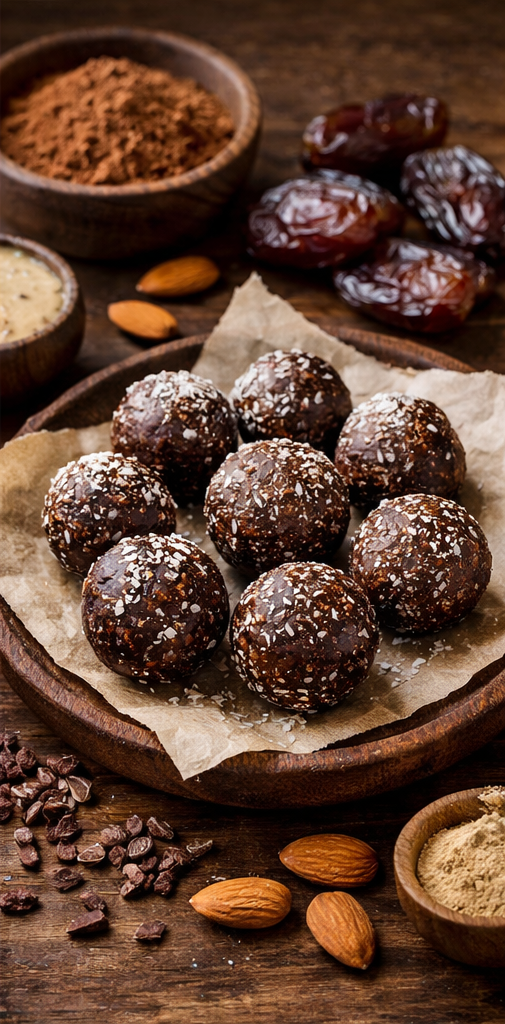 Colour Image of Adaptogenic Cacao Energy Bites